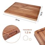 Extra Large Acacia Wood Cutting Board with Juice Groove
