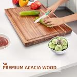 Extra Large Acacia Wood Cutting Board with Juice Groove