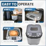 15-in-1 Bread Maker with Nonstick Bowl & Tools