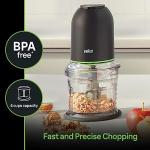 Braun EasyPrep Mini Food Processor, 4 Cup, Black