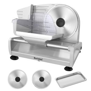 Electric Meat Slicer with Adjustable Stainless Steel Blades