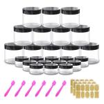 12 Pack Small Plastic Containers with Lids and Jars