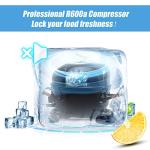 Compact 3.5 Cu.Ft Black Chest Freezer with Basket