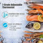 Compact 3.5 Cu.Ft Black Chest Freezer with Basket