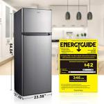 Galanz Dual Door Stainless Steel Refrigerator, 12 Cu.Ft