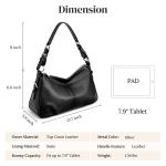 S-ZONE Women's Leather Hobo Shoulder Bag