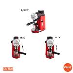Imusa 4-Cup Espresso and Cappuccino Maker, Red