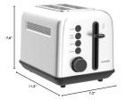 BUYDEEM DT620 Retro Stainless Steel 2-Slice Toaster