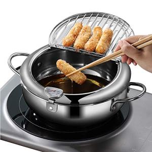 Japanese Tempura Deep Fryer Pot with Thermometer