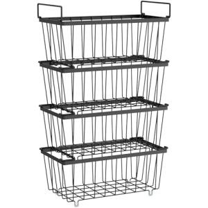 iSPECLE Stackable Freezer Organizer Bins - 4 Pack