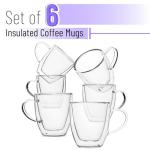 Set of 6 Double Wall Espresso Cups