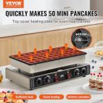 VEVOR 110V Mini Electric Pancake and Waffle Maker
