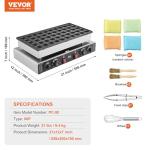 VEVOR 110V Mini Electric Pancake and Waffle Maker