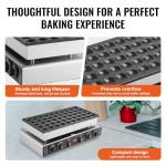 VEVOR 110V Mini Electric Pancake and Waffle Maker