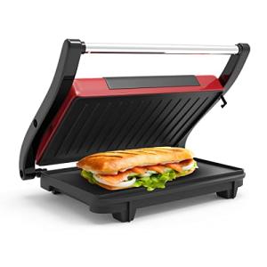 Panini Press and Sandwich Maker with Nonstick Plates