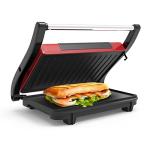 Panini Press and Sandwich Maker with Nonstick Plates