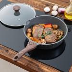 SENSARTE Nonstick Deep Frying Pan with Lid