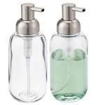 mDesign Refillable Soap Dispenser Pump Bottle - 2 Pack