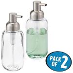 mDesign Refillable Soap Dispenser Pump Bottle - 2 Pack