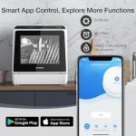 BlitzHome Wi-Fi Compact Portable Countertop Dishwasher