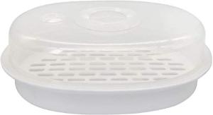 Oval 1-Tier Microwave Steamer for Home Kitchen