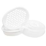 Oval 1-Tier Microwave Steamer for Home Kitchen
