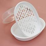 Oval 1-Tier Microwave Steamer for Home Kitchen