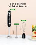 Sangcon 3-in-1 Handheld Immersion Blender - Black