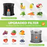 Cold Press Juicer with Wide Feed Chute