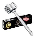 Stainless Steel Meat Tenderizer with Non-Slip Grip