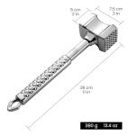 Stainless Steel Meat Tenderizer with Non-Slip Grip