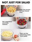 Large 5L Salad Spinner for Easy Vegetable Washing
