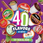 Two Rivers Assorted Flavored Coffee Pods, 40 Count
