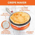Cordless Crepe Maker with Non-stick Plate and Spatula