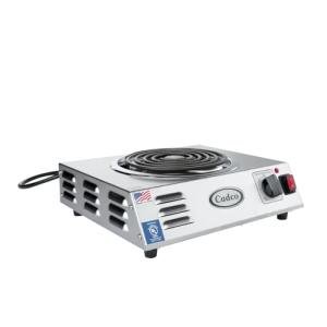 Cadco 14" Electric Countertop Hot Plate, Stainless Steel
