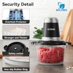 Powerful 500W Food Processor and Meat Grinder