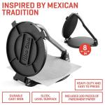 Uno Casa 8-Inch Cast Iron Tortilla Press Bundle