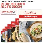 Uno Casa 8-Inch Cast Iron Tortilla Press Bundle