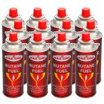12 Canisters of Butane Fuel for Camping Stoves
