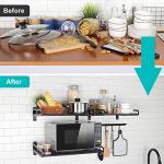 Goyappin Wall-Mounted Microwave Oven Rack Shelf