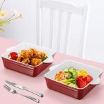 AVLA 2-Pack Vintage Red Baking Dish Set