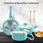 M MELENTA 7-Piece Nonstick Ceramic Cookware Set