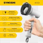 SYNOSHI Cordless Electric Spin Scrubber with 3 Heads