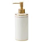 White Ceramic Refillable Soap Dispenser Pump Bottle