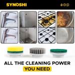 SYNOSHI Cordless Electric Spin Scrubber with 3 Heads