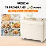 Neretva 15-in-1 Bread Maker with Auto Nut Dispenser