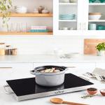 NutriChef Electric Food Warming Tray with Glass Top