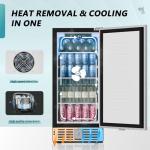EUHOMY 15-Inch Under Counter Beverage Refrigerator