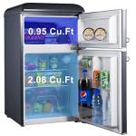 Galanz Retro Mini Fridge with Freezer, 3.1 cu ft