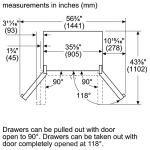 Bosch 800 Series 36" Smart French Door Refrigerator